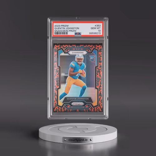 2023 Panini Prizm #353 Quentin Johnston - Snakeskin Prizm (PSA 10 GEM MINT)