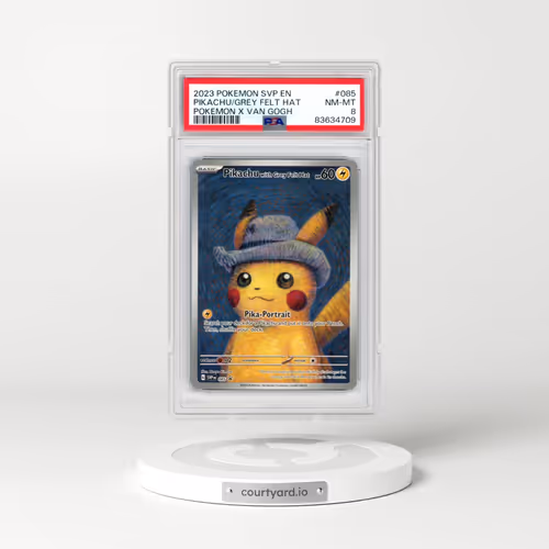2023 Pokémon Svp EN-SV Black Star Promo #085 Pikachu With Grey Felt Hat - Pokemon X Van Gogh (PSA 8 NM-MT)