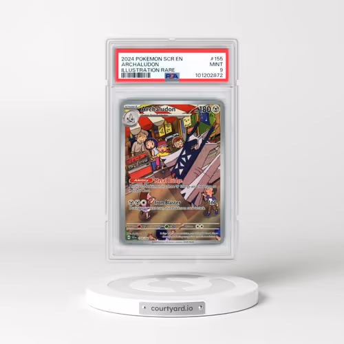 2024 Pokémon Scr EN-Stellar Crown #155 Archaludon - Illustration Rare (PSA 9 MINT)