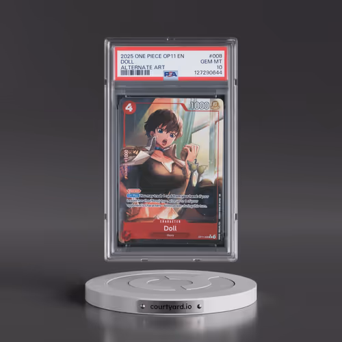 2025 One Piece OP11-A Fist of Divine Speed #008 Doll - Alternate Art (PSA 10 GEM MINT)