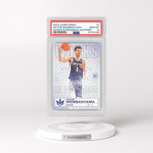 2023 Panini Court Kings Works in Progress #2 Victor Wembanyama - Sapphire (PSA 10 GEM MINT)