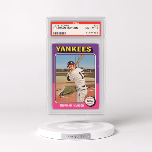 1975 Topps #20 Thurman Munson (PSA 8 NM-MT)