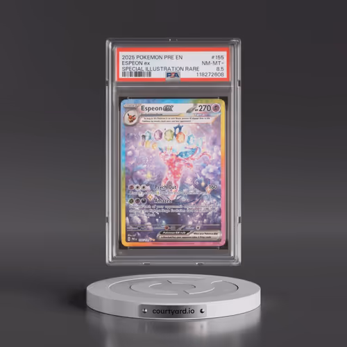 2025 Pokémon Pre EN-Prismatic Evolutions #155 Espeon EX - Holo Special Illustration Rare (PSA 8.5 NM
