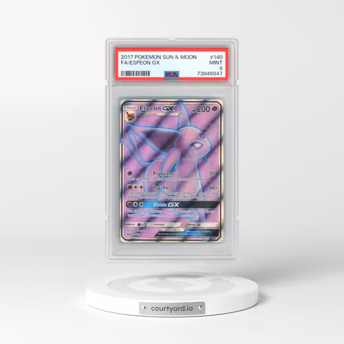2017 Pokémon Sun & Moon #140 Espeon GX - Holo Full Art (PSA 9 MINT)