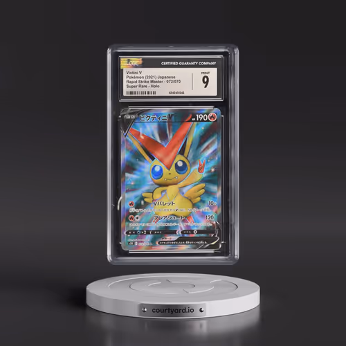 2021 Rapid Strike Master #072/070 Victini V - Super Rare Holo (CGC 9 MINT)