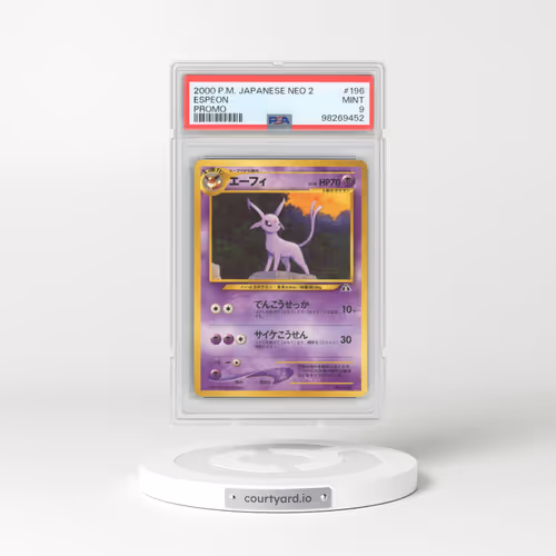 2000 Neo Premium File 2 #196 Espeon - No Rarity (PSA 9 MINT)