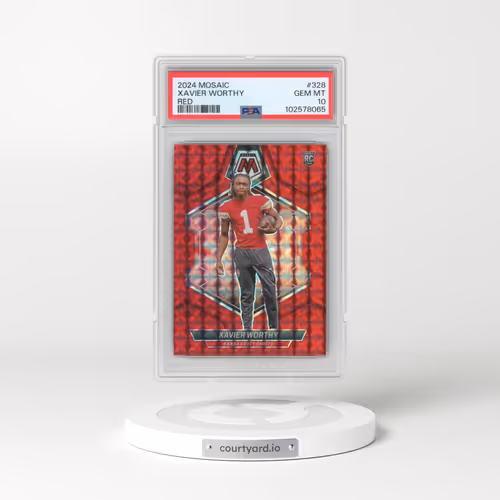 2024 Panini Mosaic #328 Xavier Worthy - Red (PSA 10 GEM MINT)