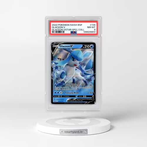 2022 Pokémon Swsh Black Star Promo #196 Glaceon V - Holo Glaceon Vstar Special Collection (PSA 8 NM-MT)