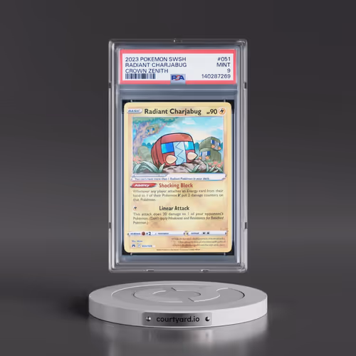 2023 Pokémon Sword and Shield Crown Zenith #051 Radiant Charjabug - Holo (PSA 9 MINT)