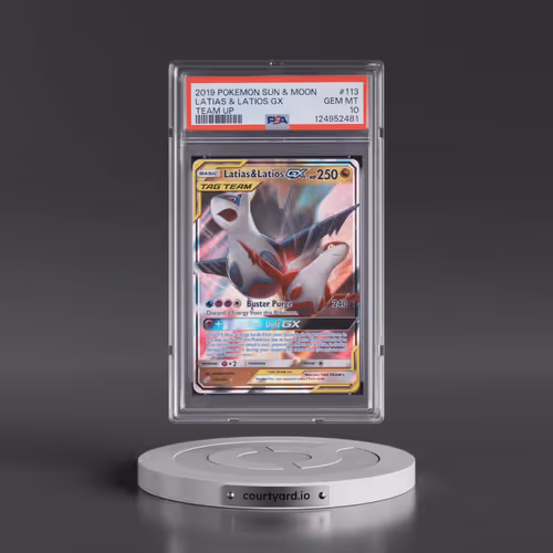 2019 Pokémon Sun & Moon Team Up #113 Latias & Latios GX - Holo (PSA 10 GEM MINT)
