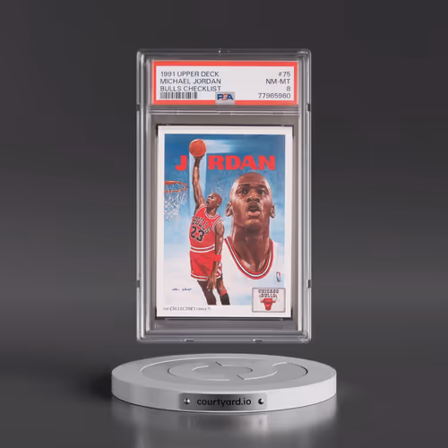 1991 Upper Deck #75 Michael Jordan - Bulls Checklist (PSA 8 NM-MT)