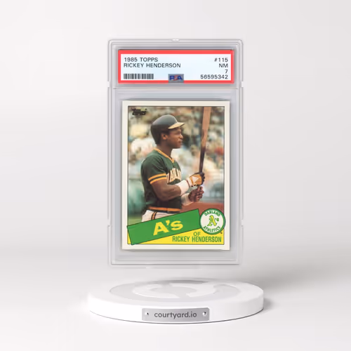 1985 Topps #115 Rickey Henderson (PSA 7 NM)