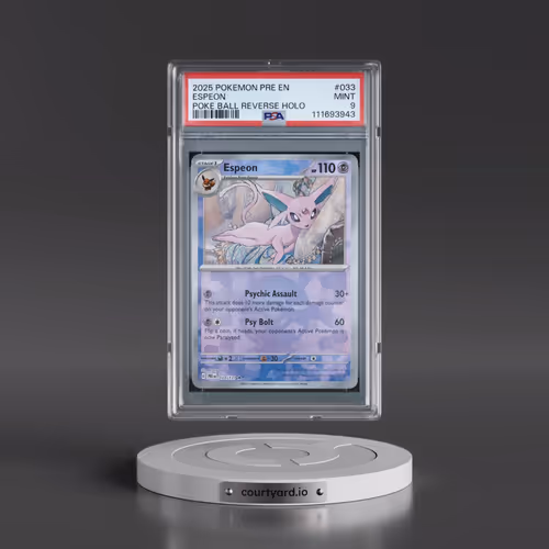 2025 Pokémon Pre EN-Prismatic Evolutions #033 Espeon - Reverse Holo Poke Ball (PSA 9 MINT)