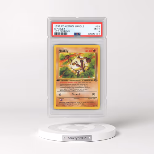 1999 Pokémon Jungle #55 Mankey - 1st Edition (PSA 9 MINT)
