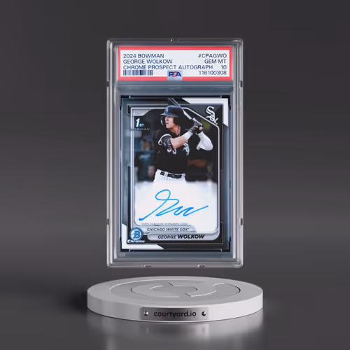2024 Bowman Chrome Prospect Autographs #CPAGWO George Wolkow (PSA 10 GEM MINT)