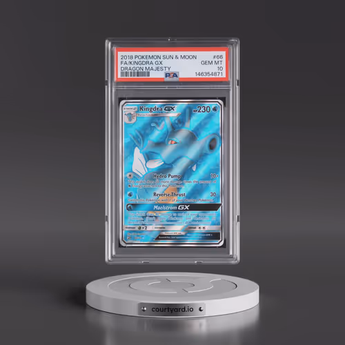 2018 Pokémon Sun & Moon Dragon Majesty #66 Kingdra GX - Holo Full Art (PSA 10 GEM MINT)