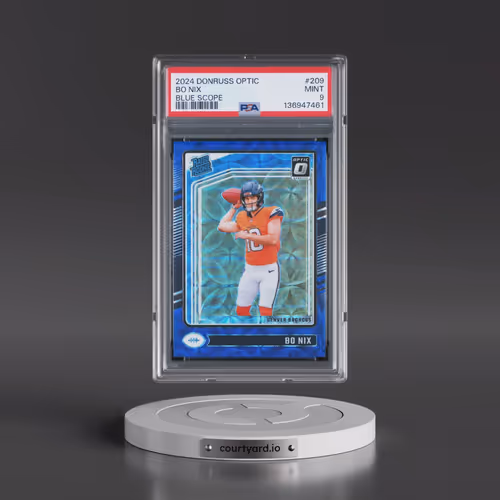 2024 Panini Donruss Optic #209 Bo Nix - Blue Scope (PSA 9 MINT)