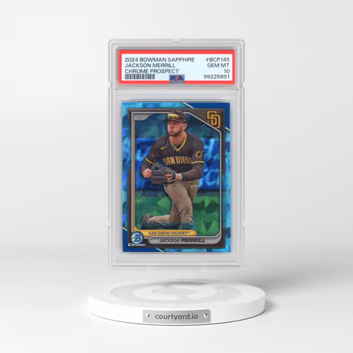 2024 Bowman Sapphire Edition Chrome Prospects #BCP145 Jackson Merrill (PSA 10 GEM MINT)