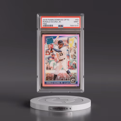 2018 Panini Donruss Optic #63 Ronald Acuna Jr. - Pink (PSA 9 MINT)