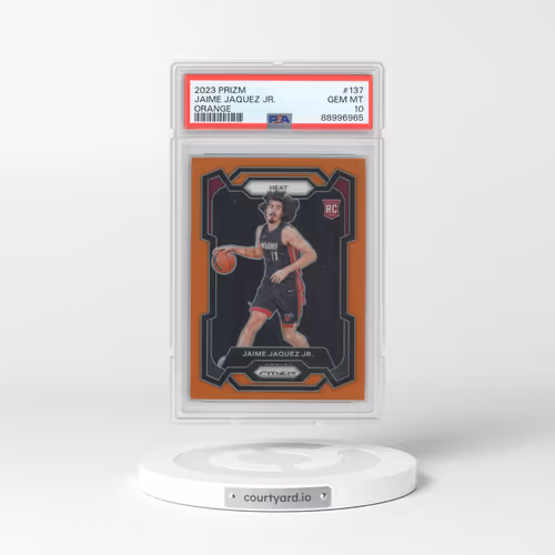 2023 Panini Prizm #137 Jaime Jaquez Jr. - Orange Prizm (PSA 10 GEM MINT)