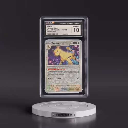 2023 Scarlet & Violet 151 - MEW EN #053/165 Persian - Reverse Holo (CGC 10 GEM MINT)