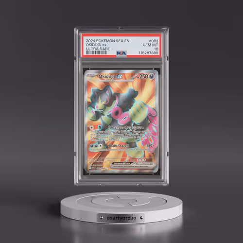 2024 Pokémon Sfa EN-Shrouded Fable #082 Okidogi EX - Holo Ultra Rare (PSA 10 GEM MINT)