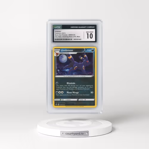 2021 Pokémon Swsh Black Star Promo #129 Umbreon - Holo Evolving Skies Three Pack Blisters (CGC 10 GE