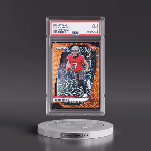 2024 Panini Prizm #316 Bucky Irving - Lazer Prizm (PSA 9 MINT)