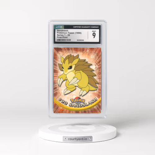 1999 Series 1 (Oval Nintendo Seal) #28 Sandslash First Print (Blue Topps Logo)