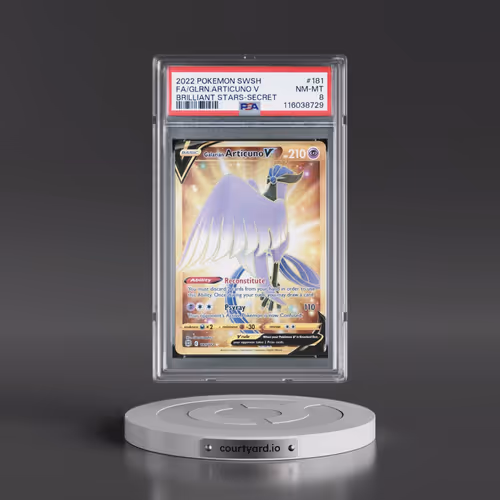 2022 Pokémon Sword & Shield Brilliant Stars #181 Galarian Articuno V - Holo Full Art Secret (PSA 8 N