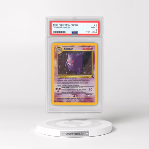 1999 Pokémon Fossil #5 Gengar - Holo (PSA 9 MINT)