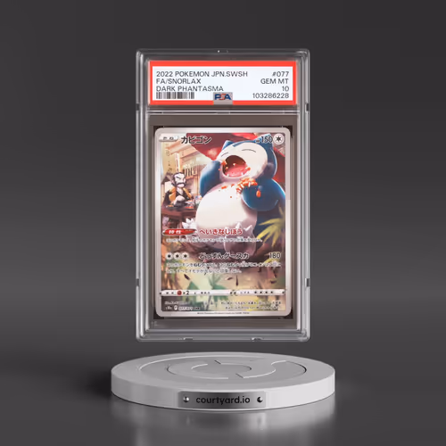 2022 Pokémon Sword & Shield Dark Phantasma #077 Snorlax - Full Art (PSA 10 GEM MINT)