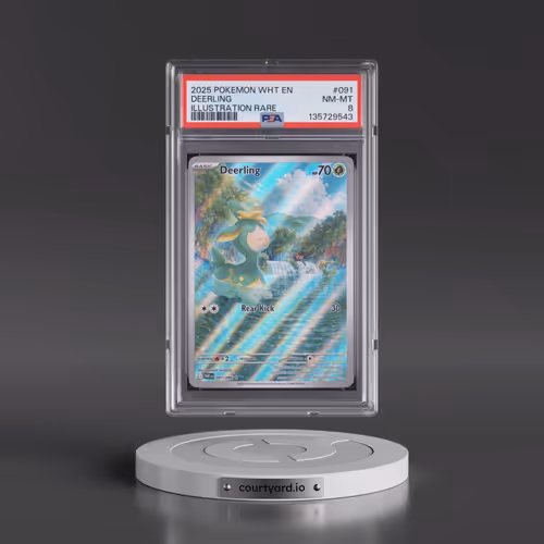 2025 Pokémon Wht EN-White Flare #091 Deerling - Illustration Rare (PSA 8 NM-MT)
