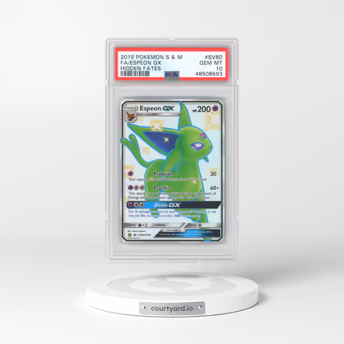 2019 Pokémon Sun & Moon Hidden Fates #SV60 Espeon GX - Holo Full Art (PSA 10 GEM MINT)