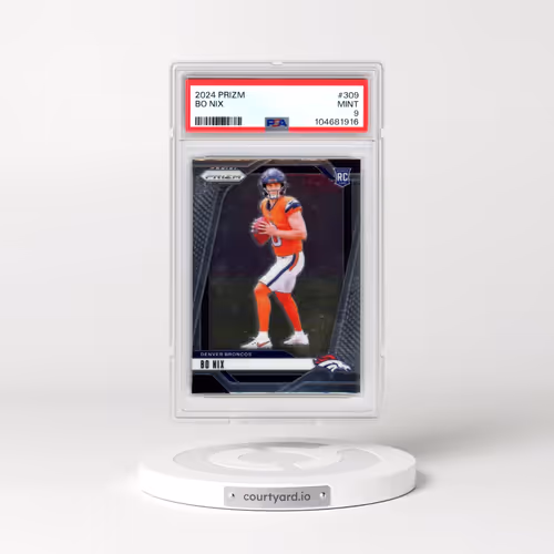 2024 Panini Prizm #309 Bo Nix (PSA 9 MINT)