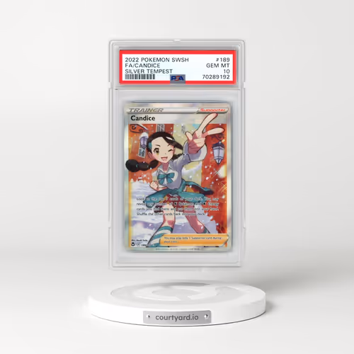 2022 Pokémon Sword & Shield Silver Tempest #189 Candice - Full Art (PSA 10 GEM MINT)