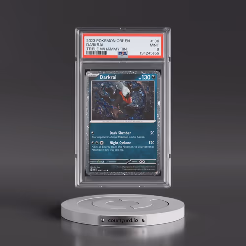 2023 Pokémon Obf EN-Obsidian Flames #136 Darkrai - Triple Whammy Tin (PSA 9 MINT)