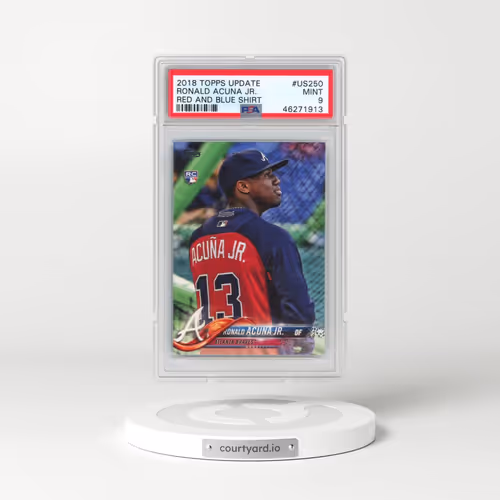 2018 Topps Update #US250 Ronald Acuna Jr. - Red and Blue Shirt (PSA 9 MINT)