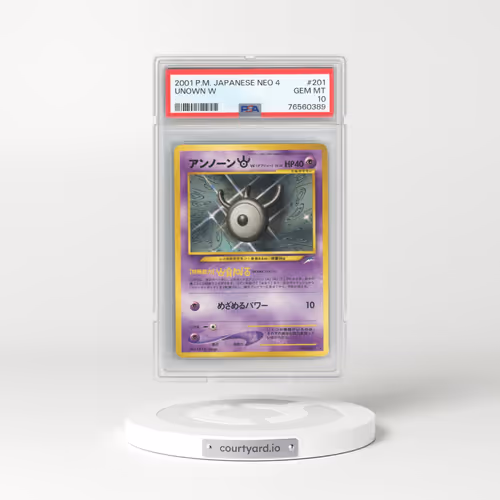 2001 Japanese Neo 4 #201 Unown W (PSA 10 GEM MINT)