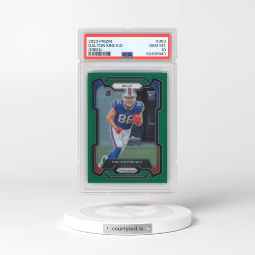 2023 Panini Prizm #308 Dalton Kincaid - Green Prizm (PSA 10 GEM MINT)