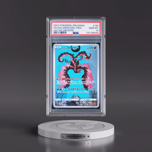 2022 Pokémon Sword & Shield Vstar Universe #190 Galarian Moltres - Full Art (PSA 10 GEM MINT)