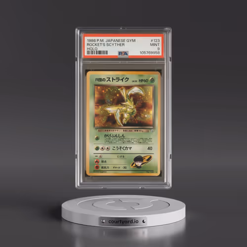 1998 Pokémon Gym #123 Rocket's Scyther - Holo (PSA 9 MINT)