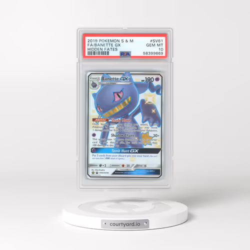 2019 Pokémon Sun & Moon Hidden Fates #SV61 Banette GX - Holo Full Art (PSA 10 GEM MINT)