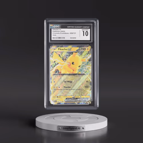 2025 Pokémon Pre EN-Prismatic Evolutions #028 Pikachu EX - Holo (CGC 10 GEM MINT)