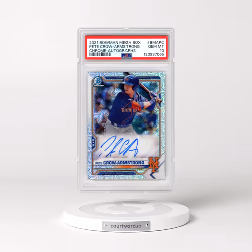 2021 Bowman Mega Box Chrome Autographs #BMAPC Pete Crow-Armstrong (PSA 10 GEM MINT)