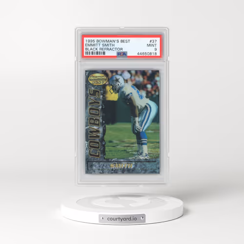 1995 Bowman's Best #37 Emmitt Smith - Black Refractor (PSA 9 MINT)