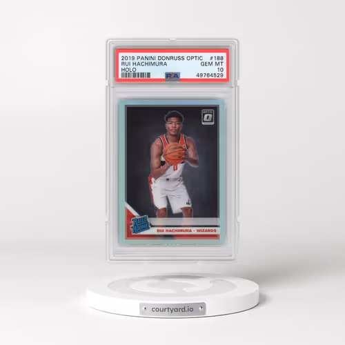 2019 Panini Donruss Optic #188 Rui Hachimura - Holo (PSA 10 GEM MINT)