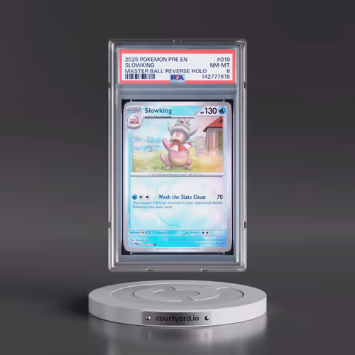 2025 Pokémon Pre EN-Prismatic Evolutions #019 Slowking - Reverse Holo Master Ball (PSA 8 NM-MT)