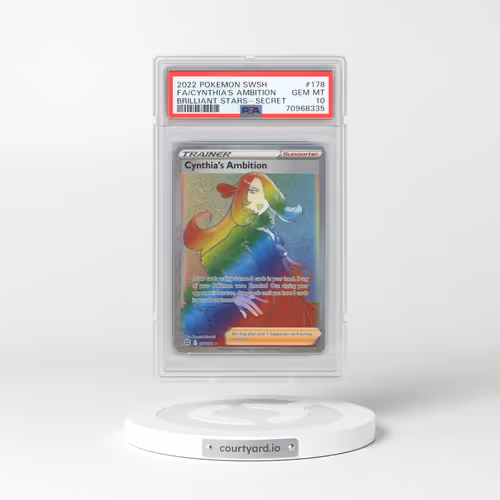 2022 Pokémon Sword & Shield Brilliant Stars #178 Cynthia's Ambition - Full Art Secret (PSA 10 GEM MINT)