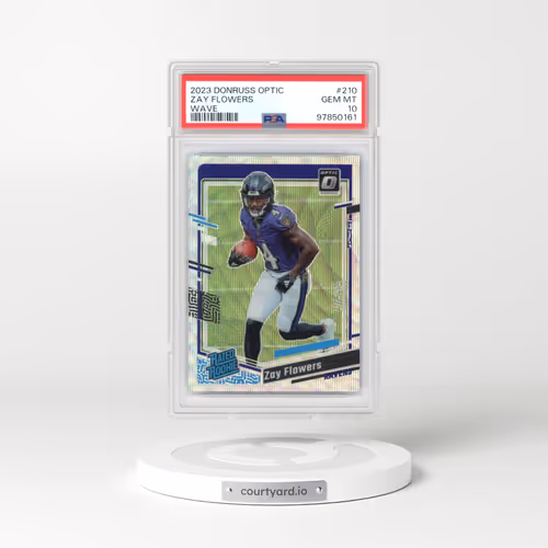 2023 Panini Donruss Optic #210 Zay Flowers - Wave (PSA 10 GEM MINT)